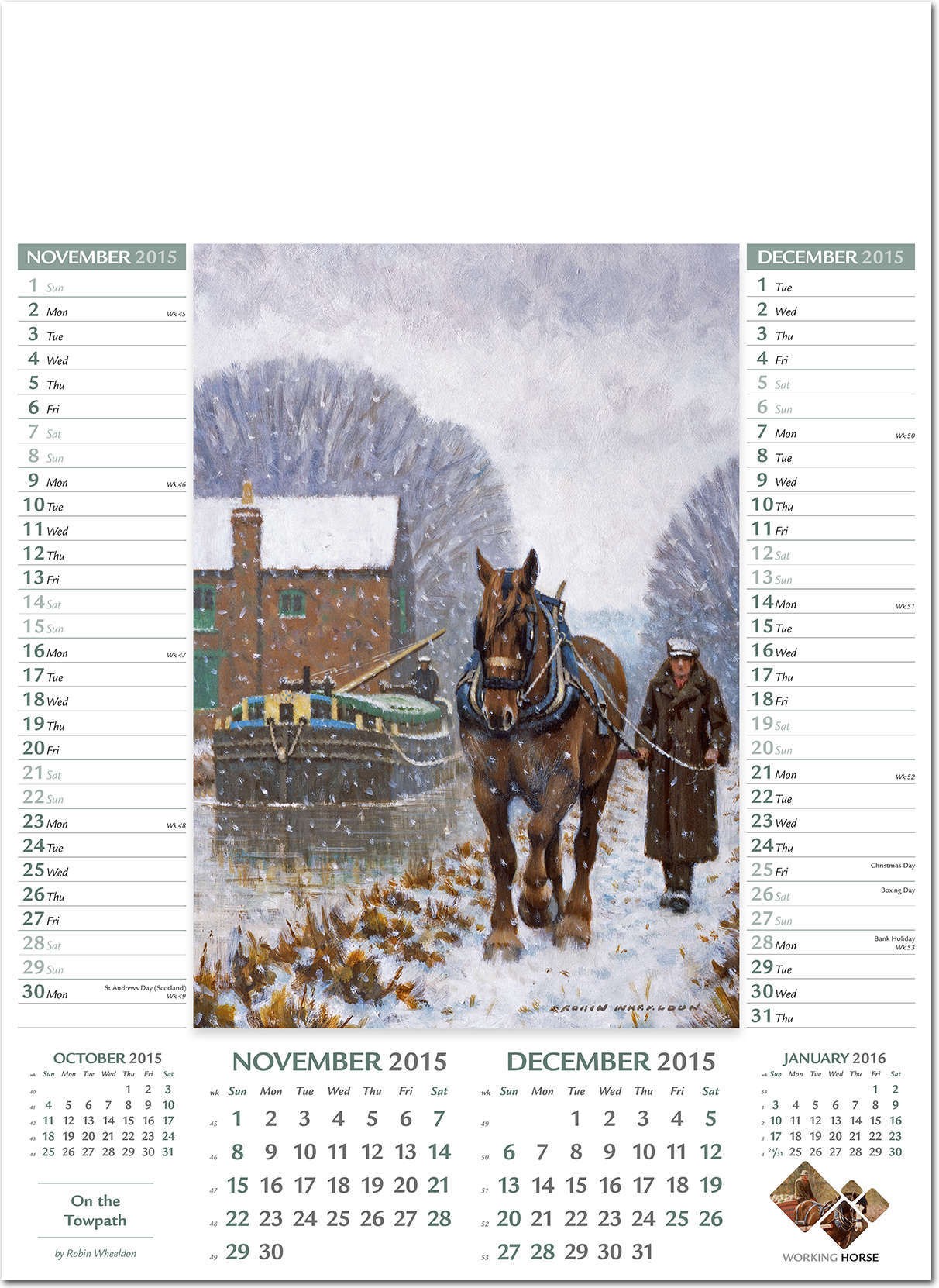 The Working Horse Calendar 2016 Rose Calendars