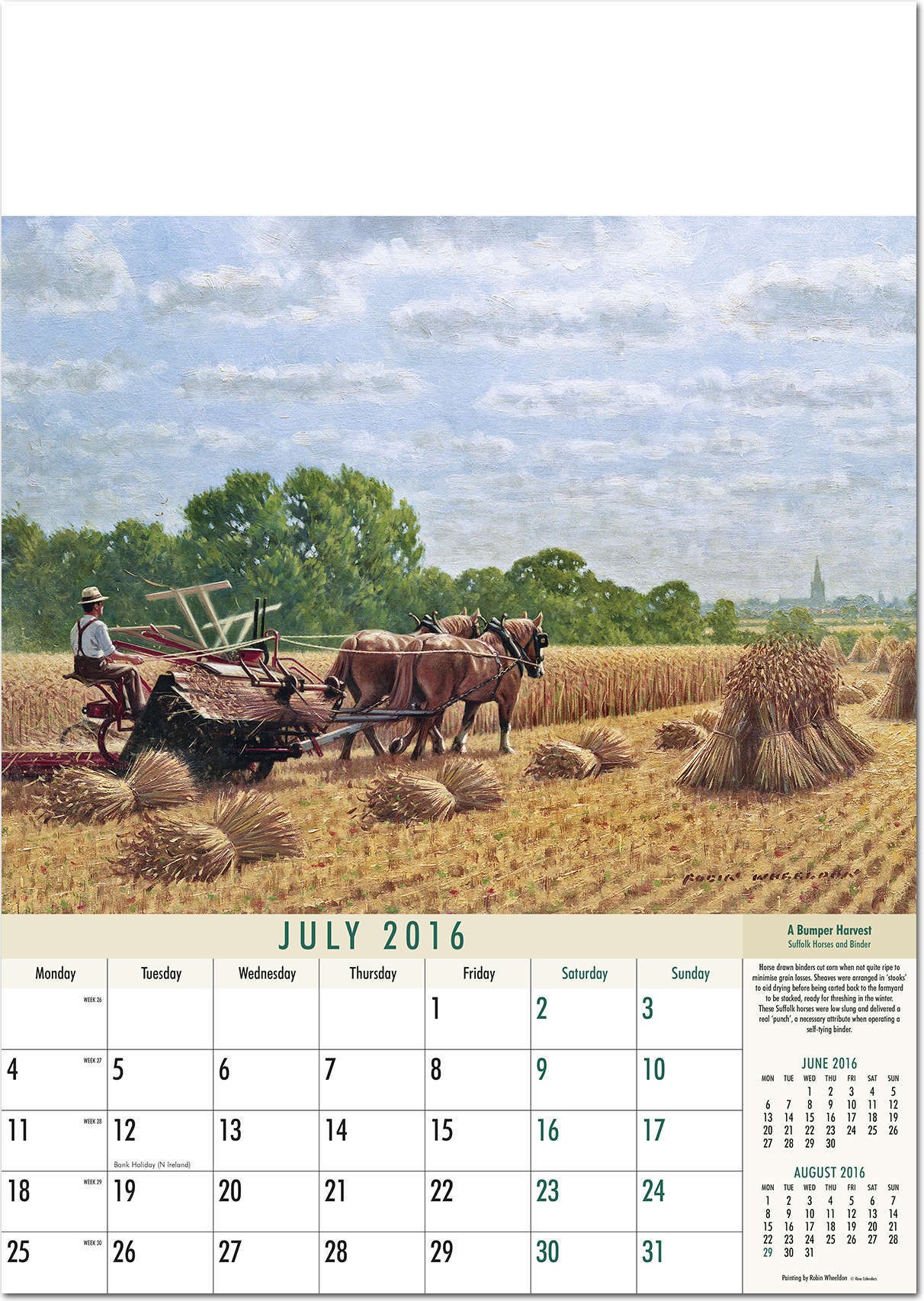 Rural Heritage Calendar 2016 Rose Calendars